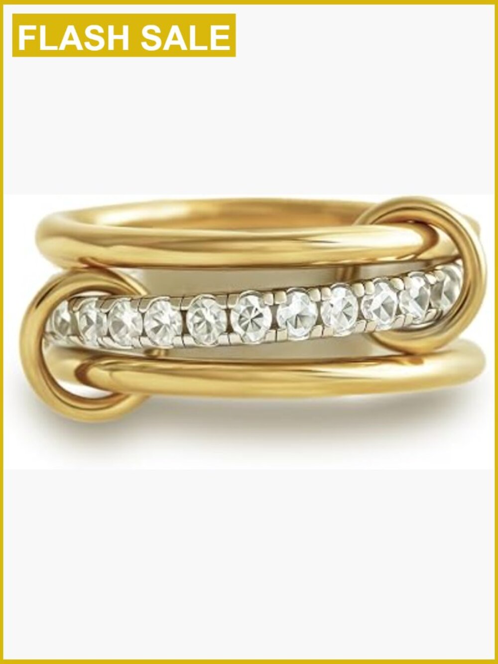 Stackable Ring Set 18k Gold Plated CZ Non Tarnish Hypoallergenic Gift